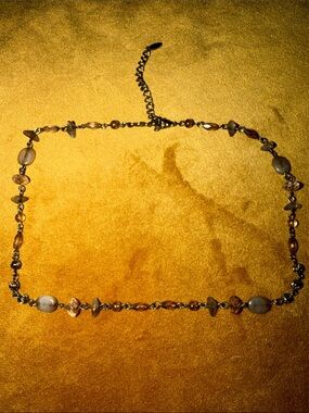 Vintage VCLM Earthy Beaded Station Necklace
